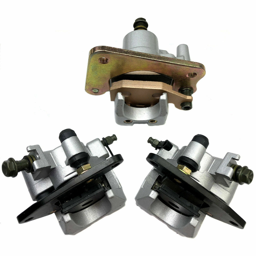 Front & Rear Brake Calipers w/Pads for Yamaha Kodiak 450 YFM450 FA (2003–2004)