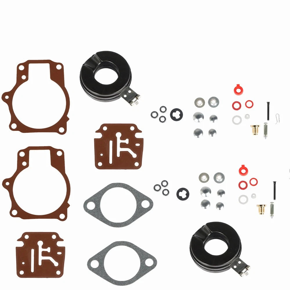 2X Carburetor Rebuild Kit with Float for Johnson Evinrude 50-60 HP
