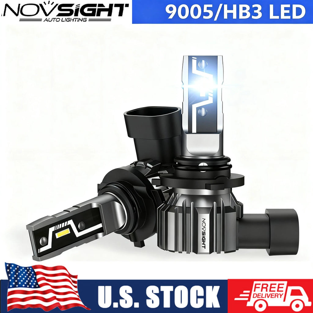 9005 HB3 LED Headlight Bulbs Kit for Universal Fit (6500K, 370000LM)