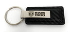 Leather Key Chain Carbon Fiber Style Licensed for Dodge Ram 1500 (2009–2024)