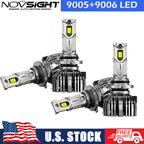 Set of 4 LED Headlight Bulbs 9005 9006 for NOVSIGHT (2010–2023)
