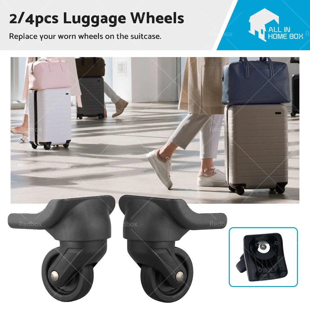 Plastic Replacement Luggage Wheels for Suitcase (360° Swivel)