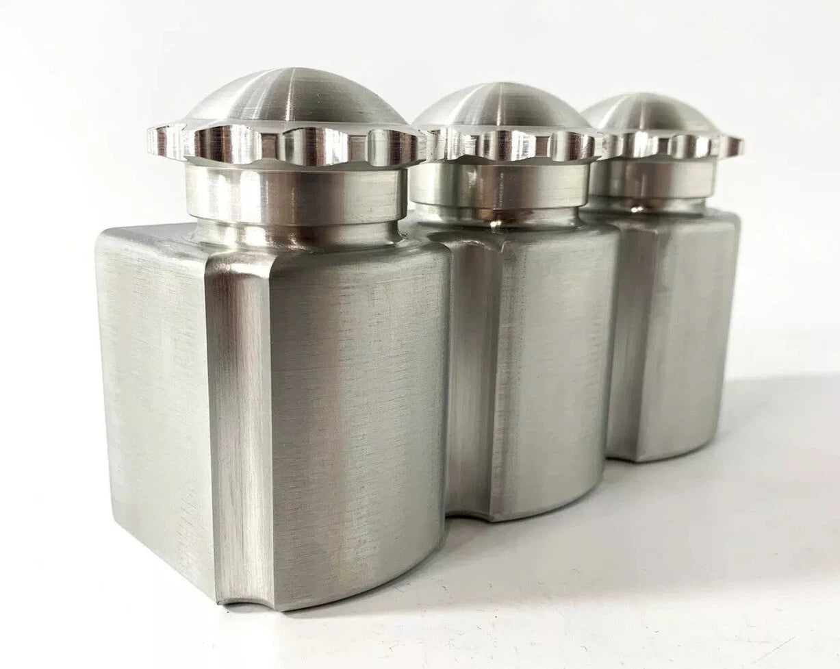 Brake Fluid Reservoir Triple Remote for Custom Hot Rod Satin Finish (Universal)