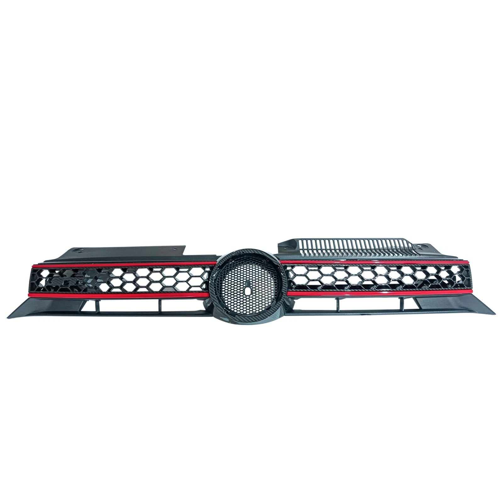 Sport Grill for VW MK6 Golf/GTI/Jetta (2010–2014) Carbon Fiber Black Red Trim