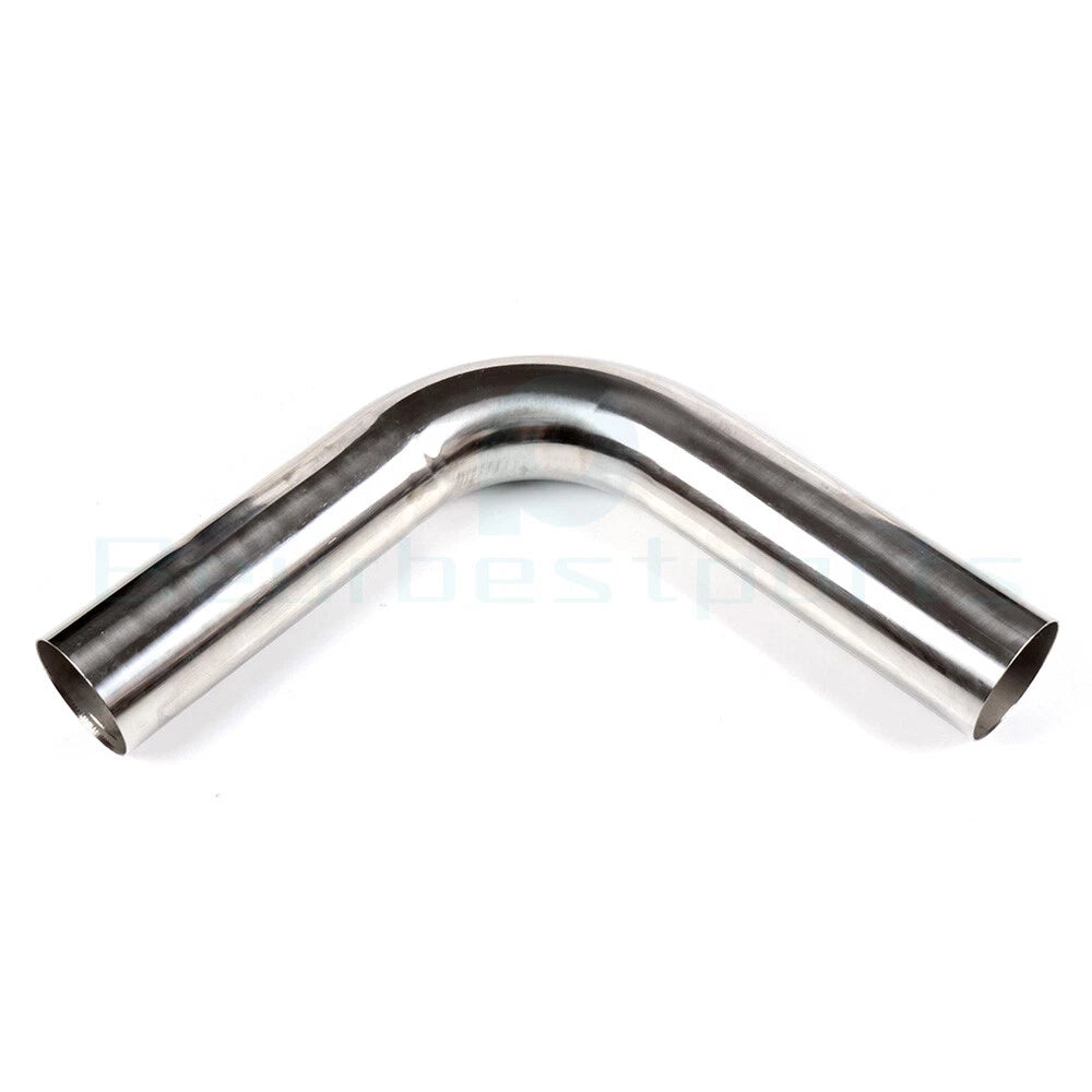 2X 3" 76mm 90 Degree T-304 Stainless Steel Exhaust Tube Bend Piping