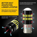 2X LED Reverse Backup Light BA15S 7506 7506L 1156 for AUXITO