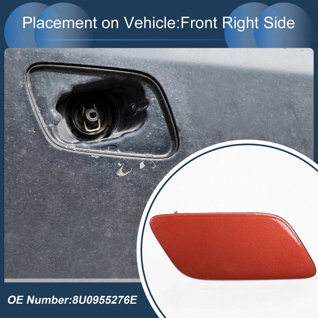 Front Right Washer Nozzle Cover Cap for Audi Q3 (2016–2017) Red 1 Pcs