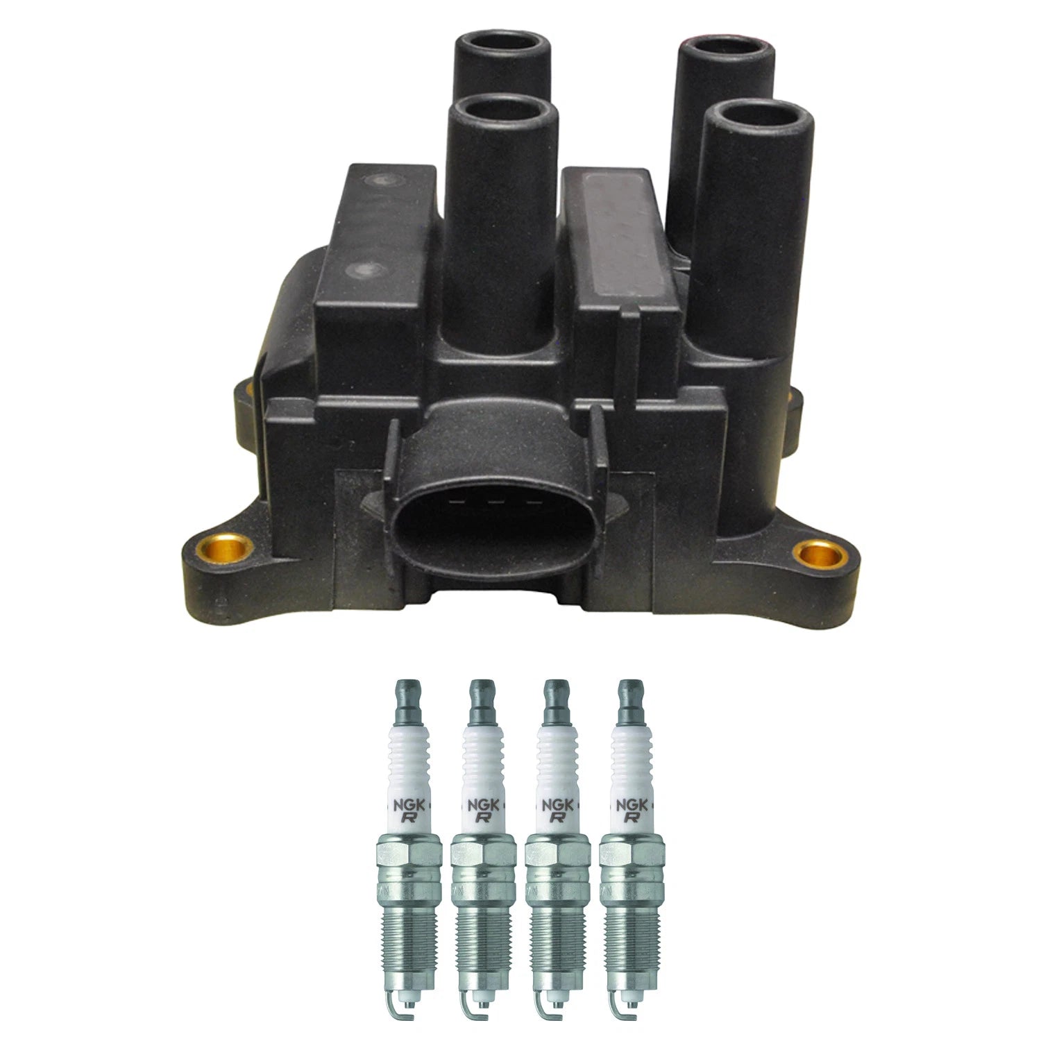 Denso Ignition Coil & NGK Spark Plugs Kit for Ford Focus (2000–2011)