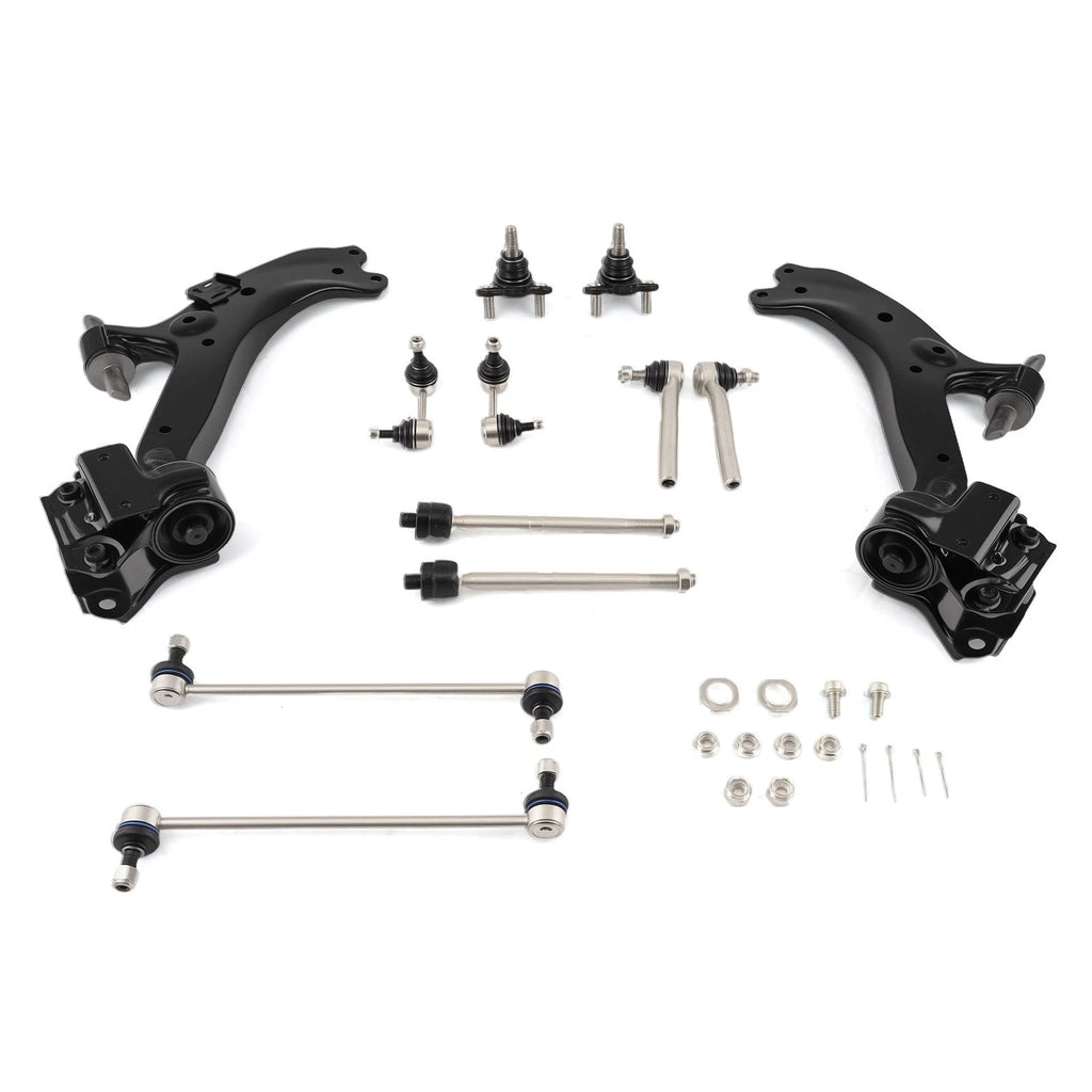 Set of 10 Front Lower Control Arms w/ Ball Joint Tie Rods for Honda CR-V (2012–2014)