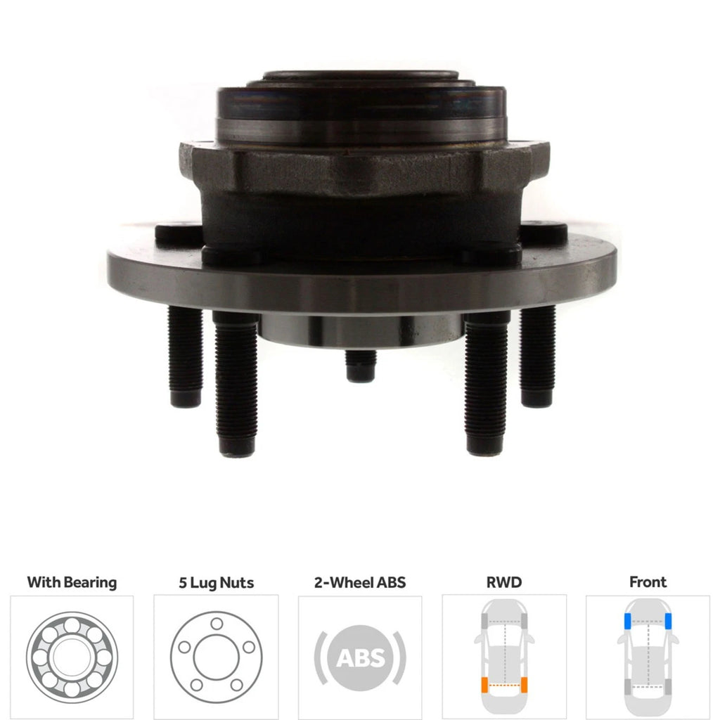 Wheel Hubs for Dodge Dakota (2005–2010) Front LH RH 5 Lug with Bearing