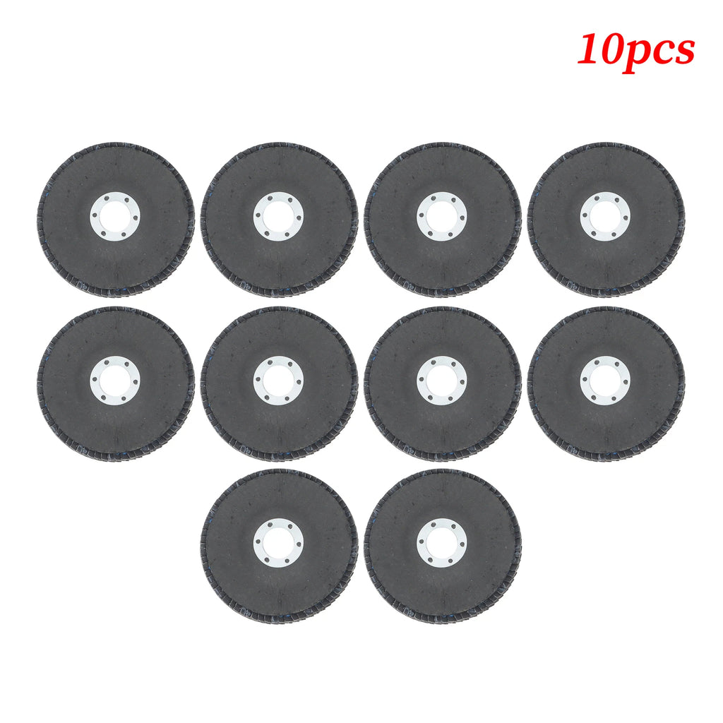 Set of 10 Flap Discs for Angle Grinder (4.5 x 7/8", 60 Grit)