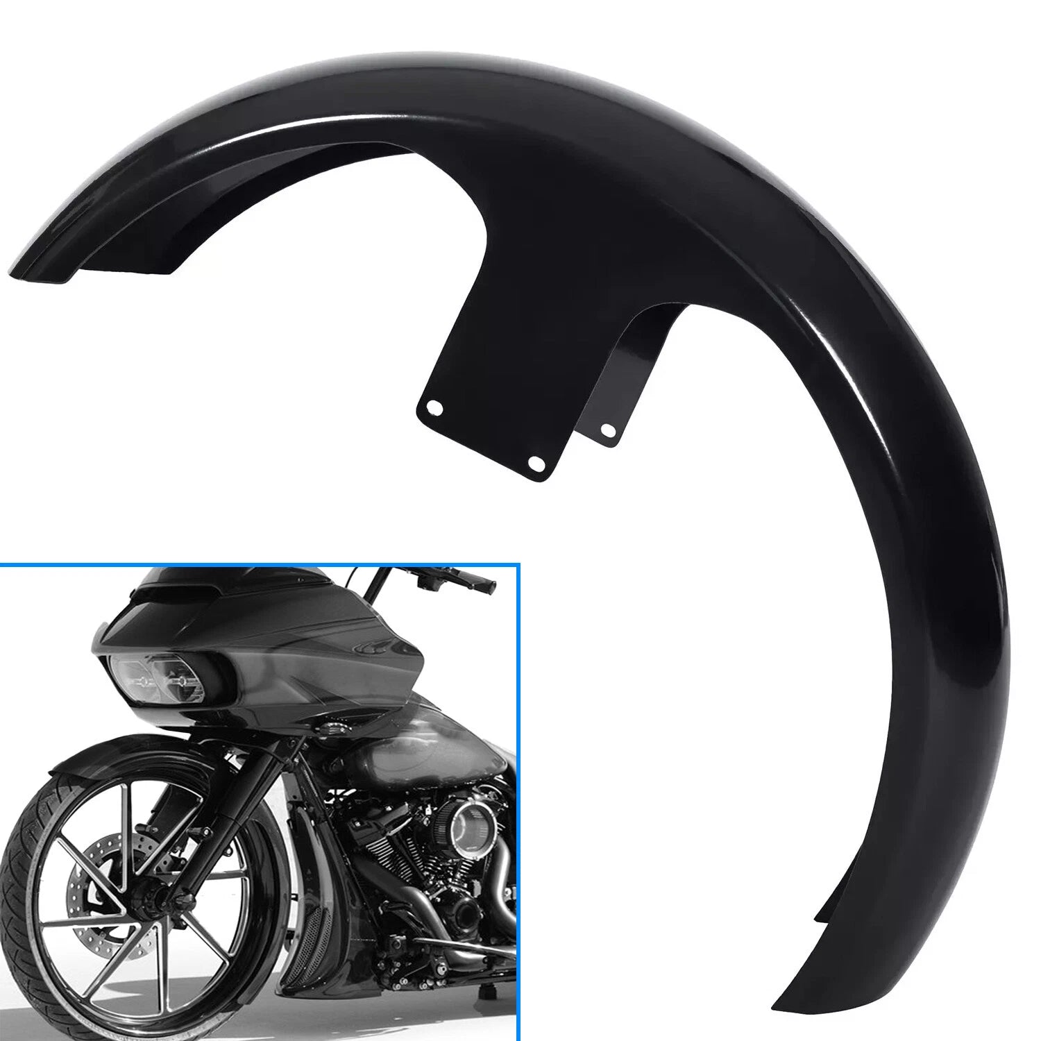 26" Wheel Wrap Front Fender for Harley Touring Street Glide (2014–2023)