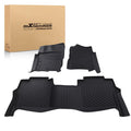Set of 2 Black All Weather Floor Mats for Nissan Titan/Titan XD (2016–2021)