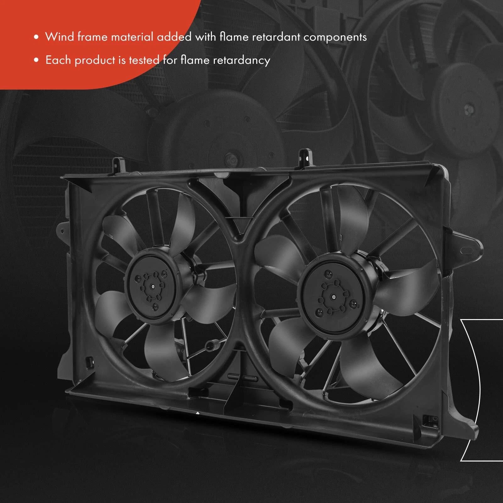 Dual Cooling Fan Assembly with Shroud for Chevy Silverado 1500 (2014–2018)