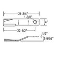 Rotary Cutter Blade for 1008 FLEX 15 CYCLONE 60 (Fits 062201330GV, 404622013F)