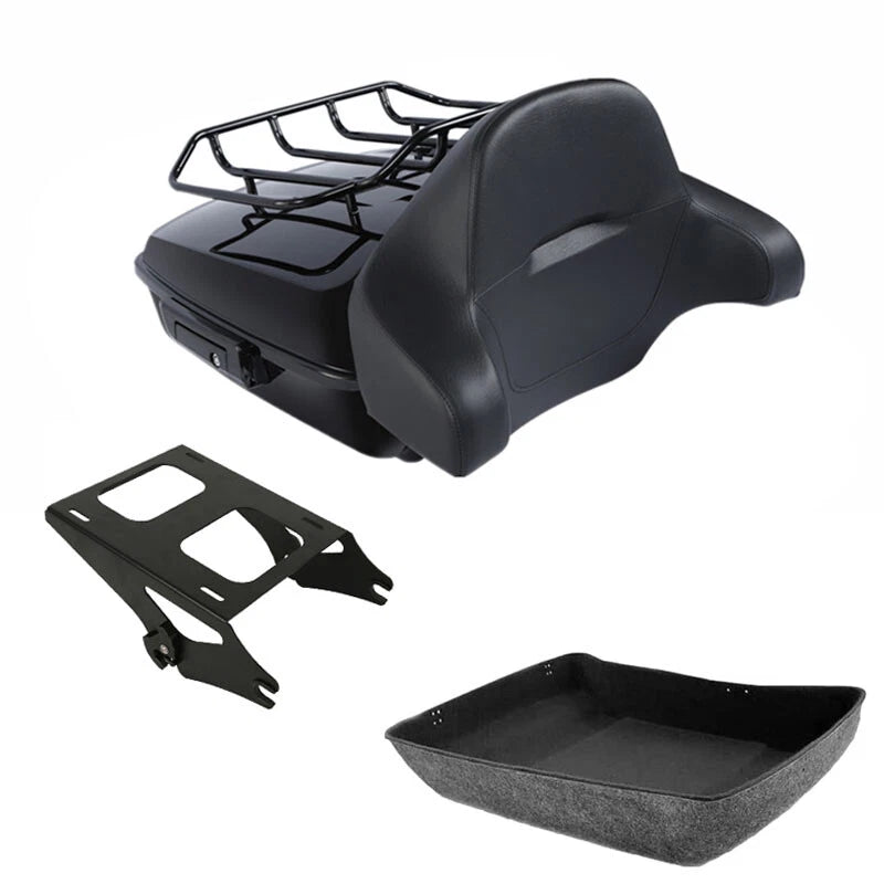 Chopped Trunk Backrest Rack Mount for Harley Touring Road Street Glide (2014–2026)