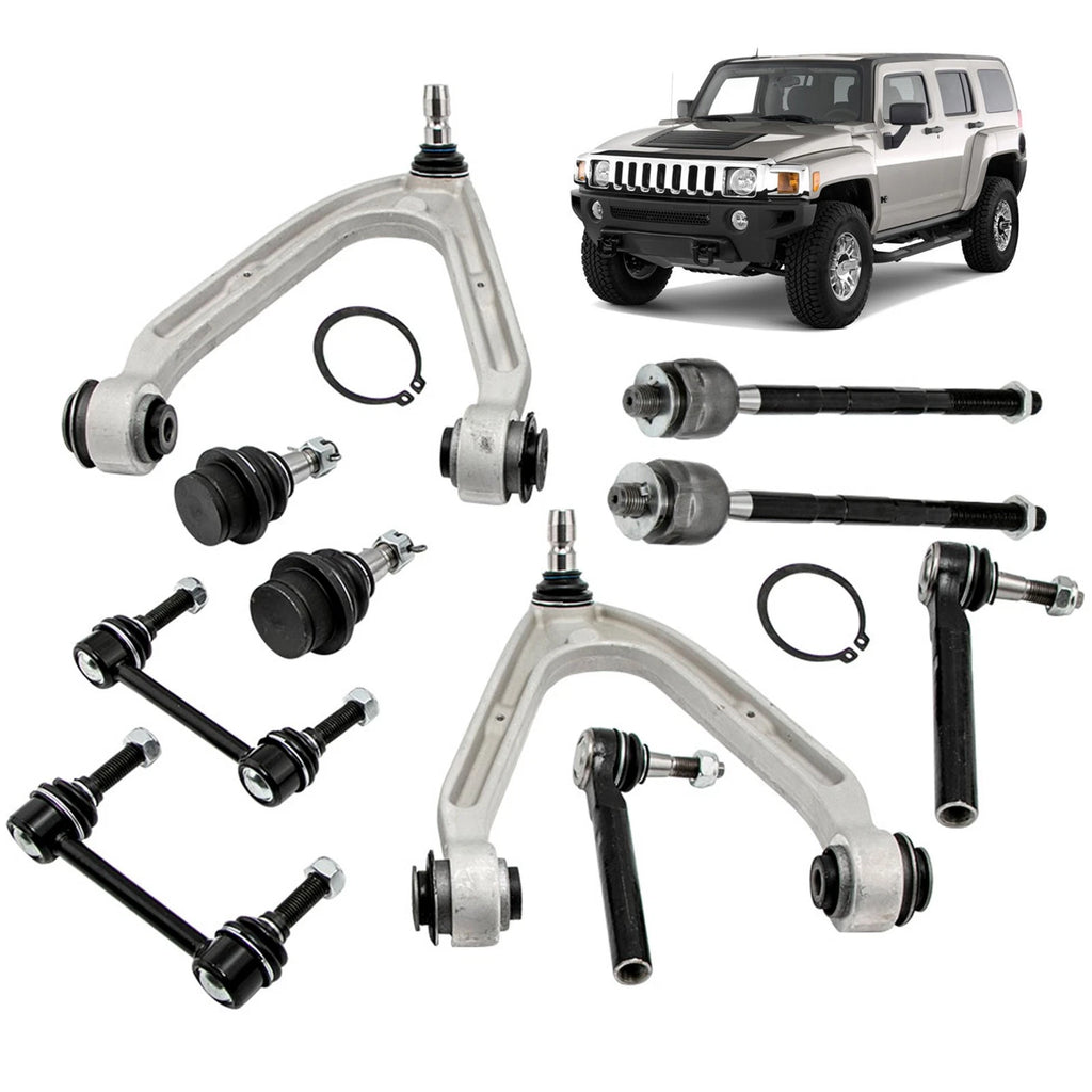 10x Control Arms Ball Joint Tie Rod Sway Bar Link Kit for Hummer H3 H3T (2006–2010)