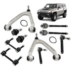 10x Control Arms Ball Joint Tie Rod Sway Bar Link Kit for Hummer H3 H3T (2006–2010)