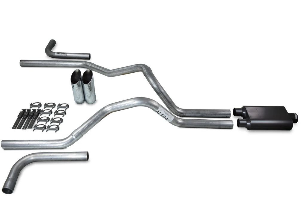 2.5" Dual Exhaust Kit for Ford F150 (2015–2020) - Side Exit, Slash Tips