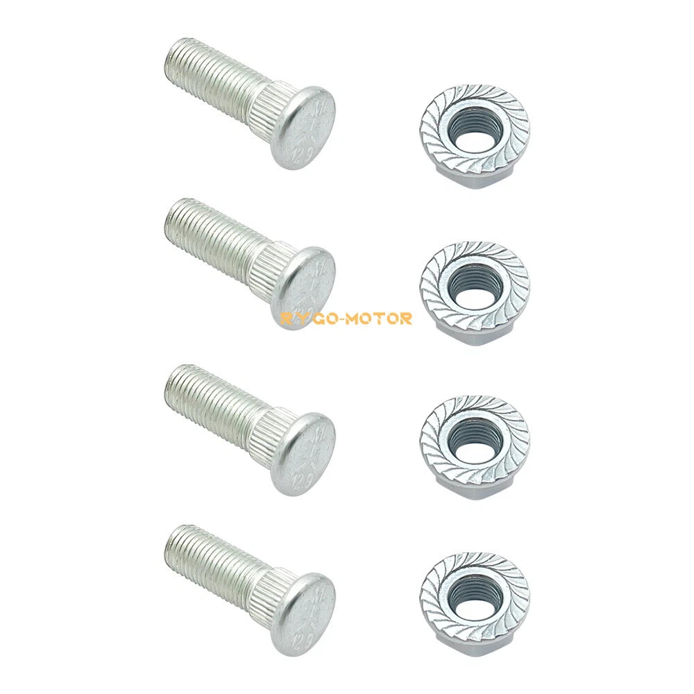 Set of 4 Front Wheel Studs & Nuts for Polaris Trail Blazer 250 330 Trail Boss 330