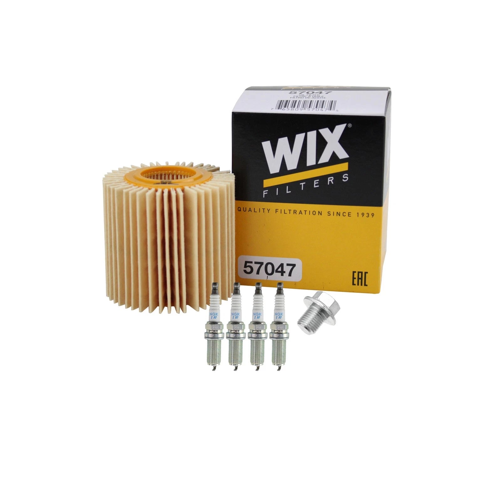 Wix Engine Oil Filter & NGK 4 Laser Iridium Spark Plugs for NX200t NX300 (2015–2018)