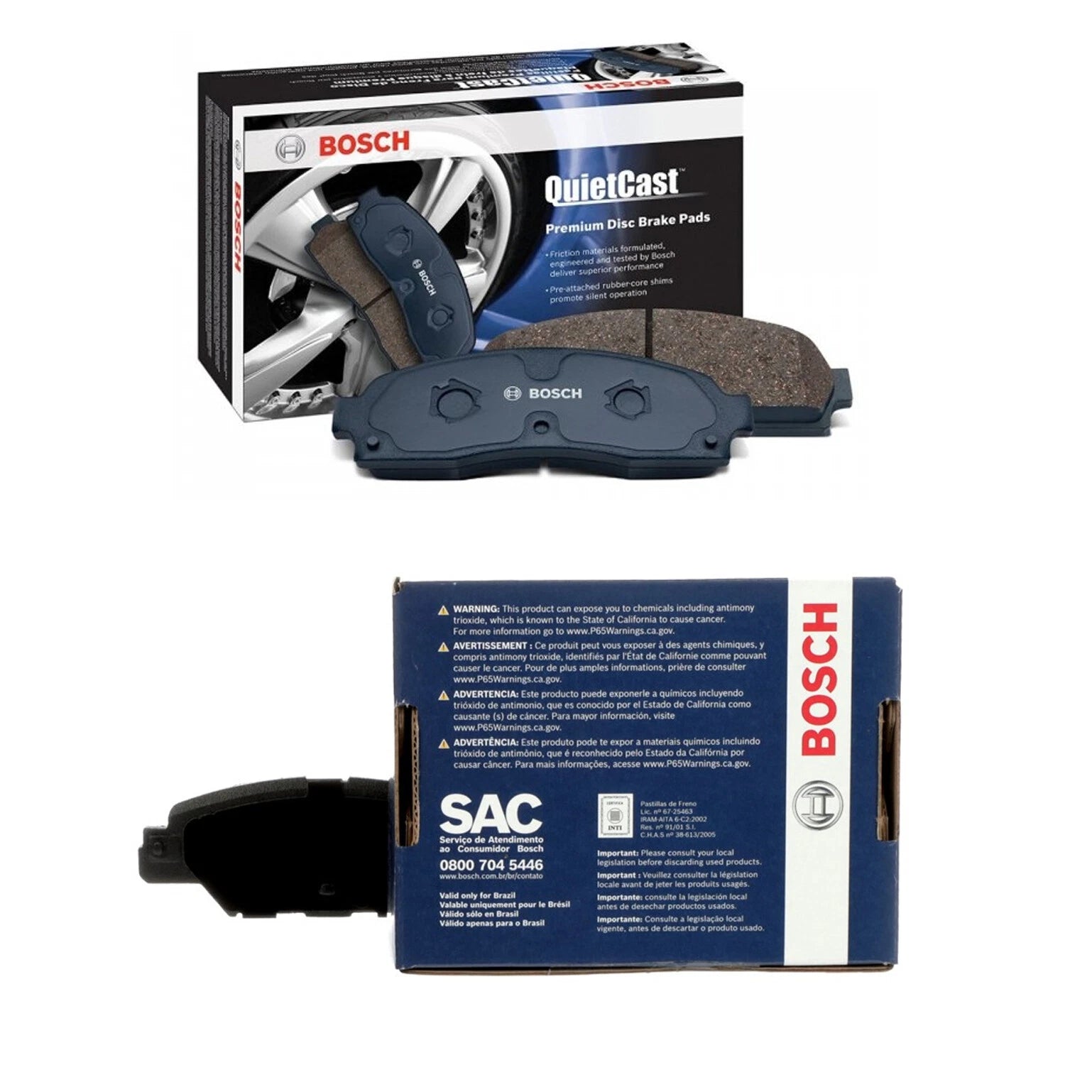 Bosch Blue Ceramic Disc Brake Pad Kit for Mazda CX-5 (2016–2024)