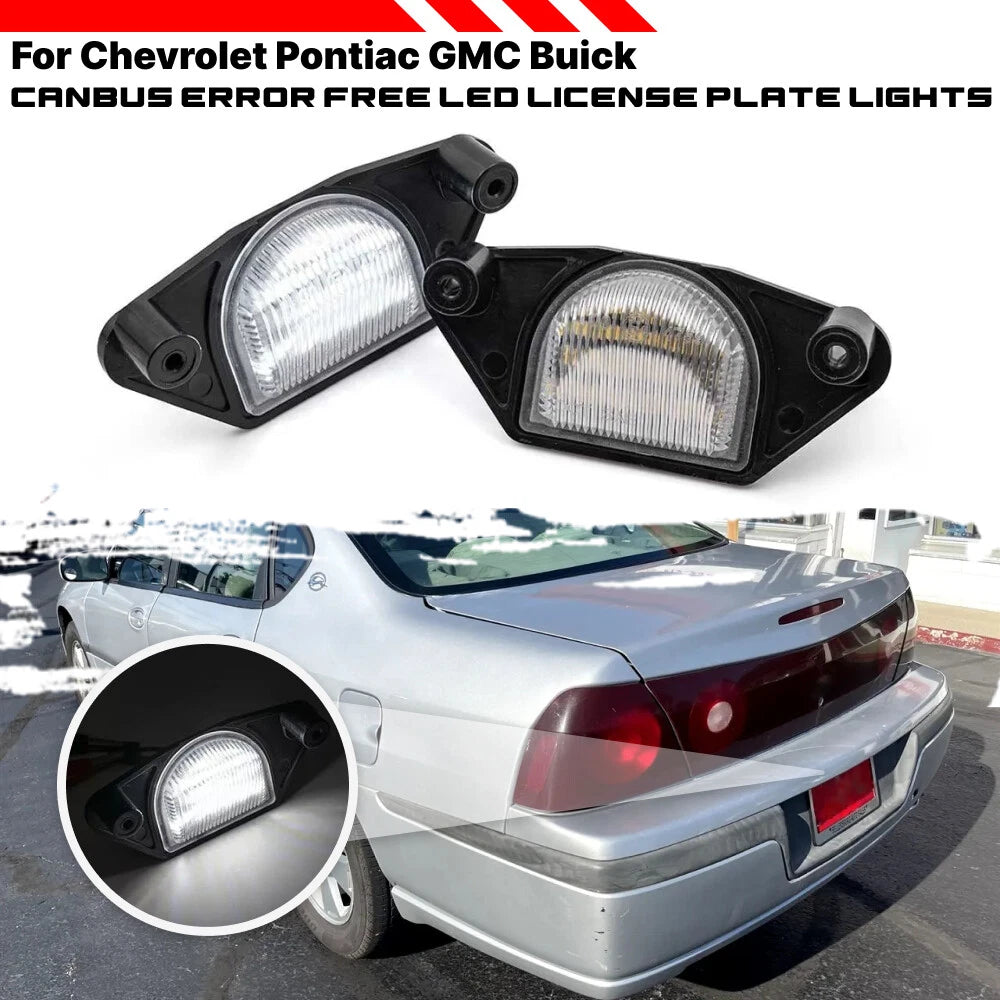 2X LED License Plate Light for Chevy Corvette C4 C5 C6 Impala C/K 1500 2500