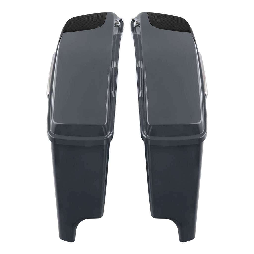 5" Stretched Saddlebags for Harley CVO Touring (2014–Present) Gunship Gray