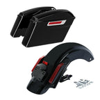 LED Hard Saddlebags Rear Fender System for Harley Electra Glide (2014–2024)
