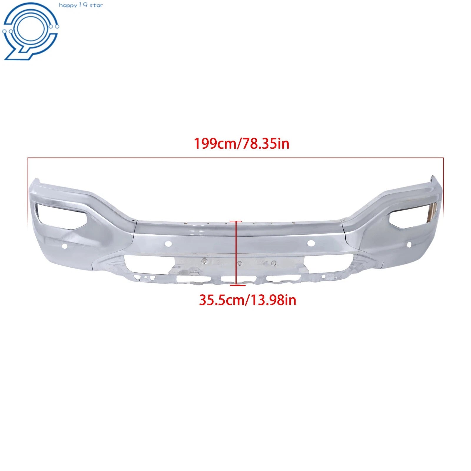Split Chrome Front Bumper for GMC Sierra 1500 (2016-2018)
