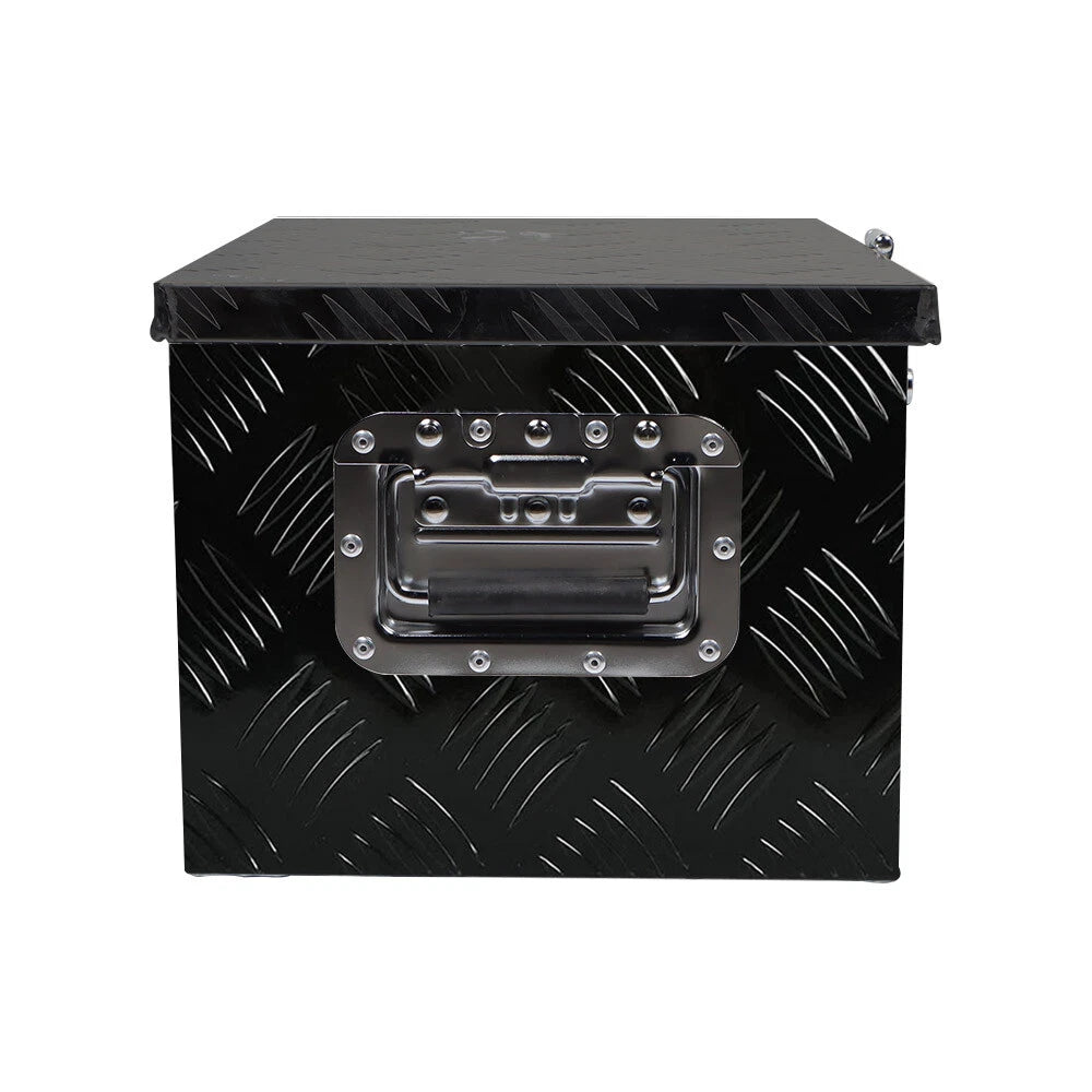 20 Inch Black Aluminum Tool Box for ATV Pickup Truck Storage (Lock & Key)