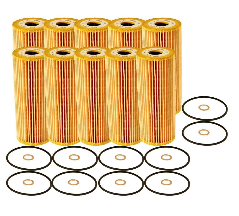 Set of 10 Engine Oil Filters for Mercedes W124 W202 W140 R170 R230