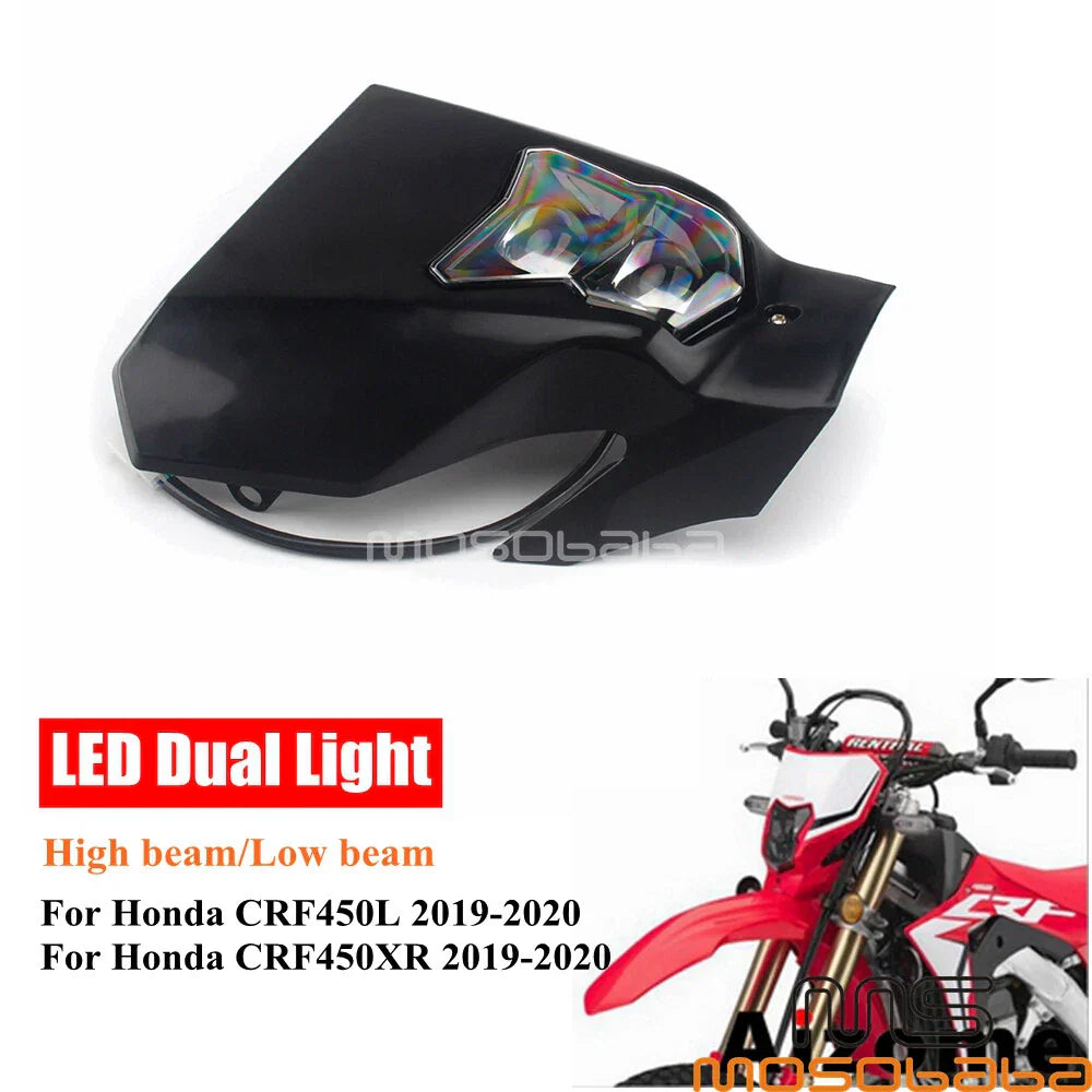 LED Headlight for Honda CRF 450L/450XR (2019-2020) Off Road Motocross Black