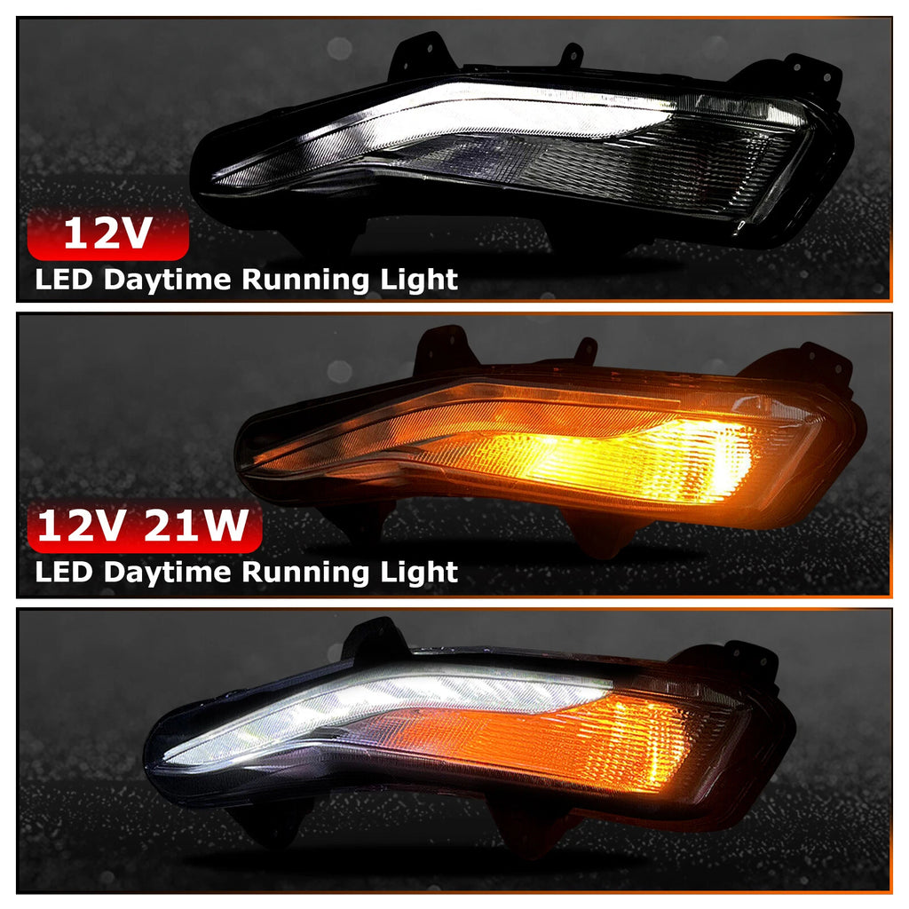 Fog Light Turn Signal Light w/LED DRL for Chevy Malibu (2019–2022)