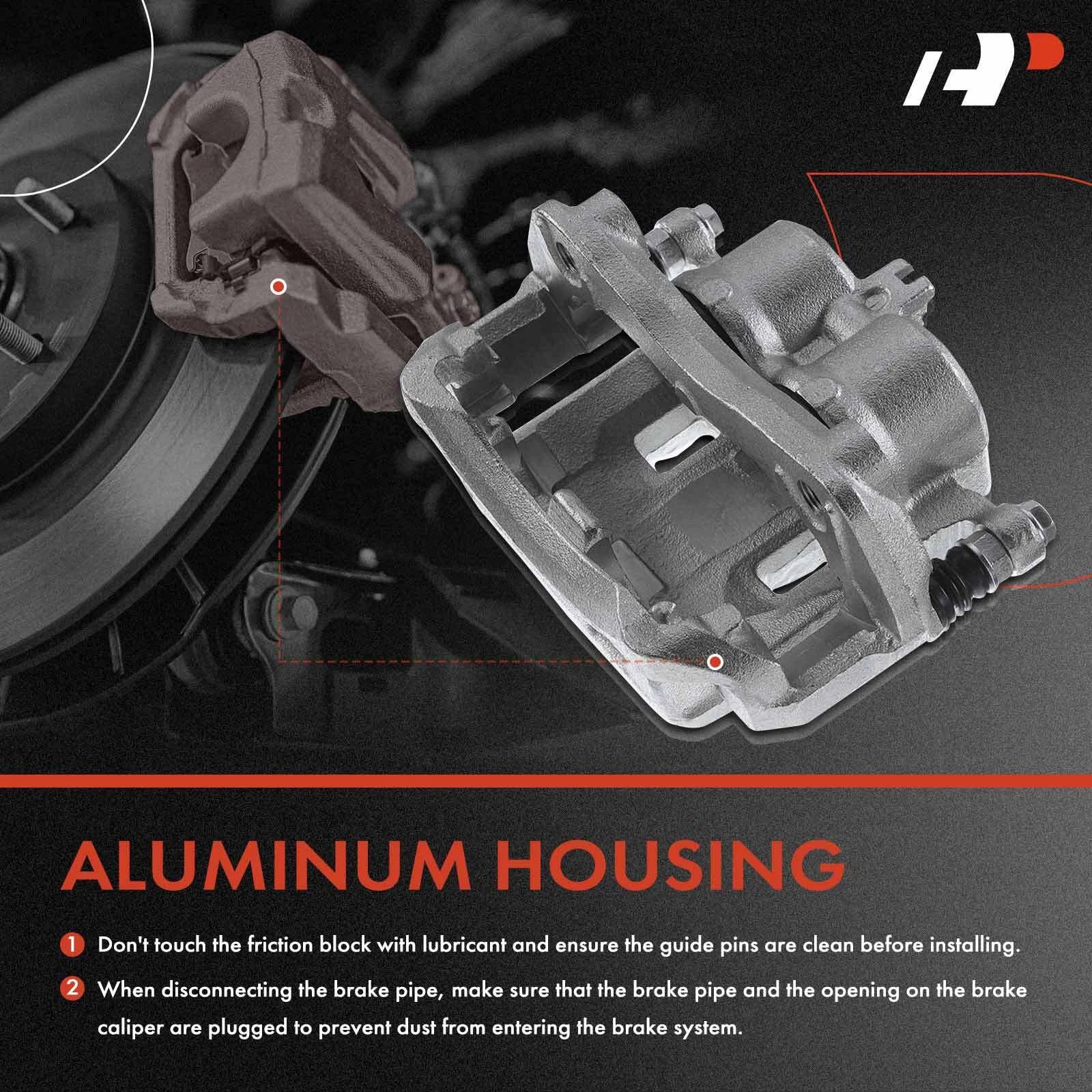 Pair Front Brake Calipers & Pads for Suzuki Equator (2009-2012)