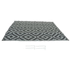 Outdoor Plastic Straw Rug for Patio or Deck (8x10 ft) - Waterproof Black