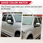 Set of 2 Chrome Mirror Covers for Ford F-150 (2015-2020)