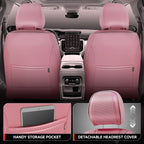 Set of 2 Diamond Stitch Mesh Fabric Front Seat Covers for Universal Fit