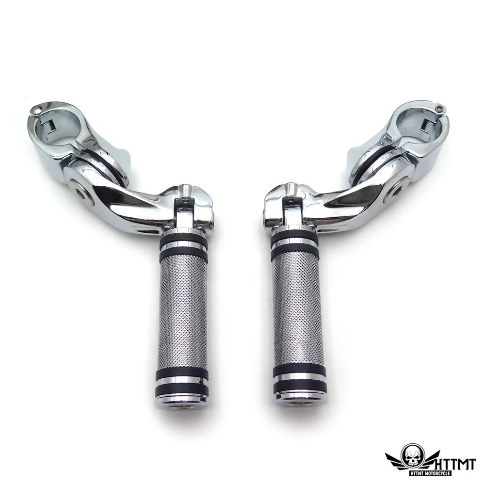 Chrome 2.5" Short Foot Peg Kit for Harley Davidson SuperLow 1200T (2011–2016)