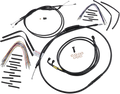 Complete Black Vinyl Handlebar Cable/Line Kit for Ape Hangers (12")
