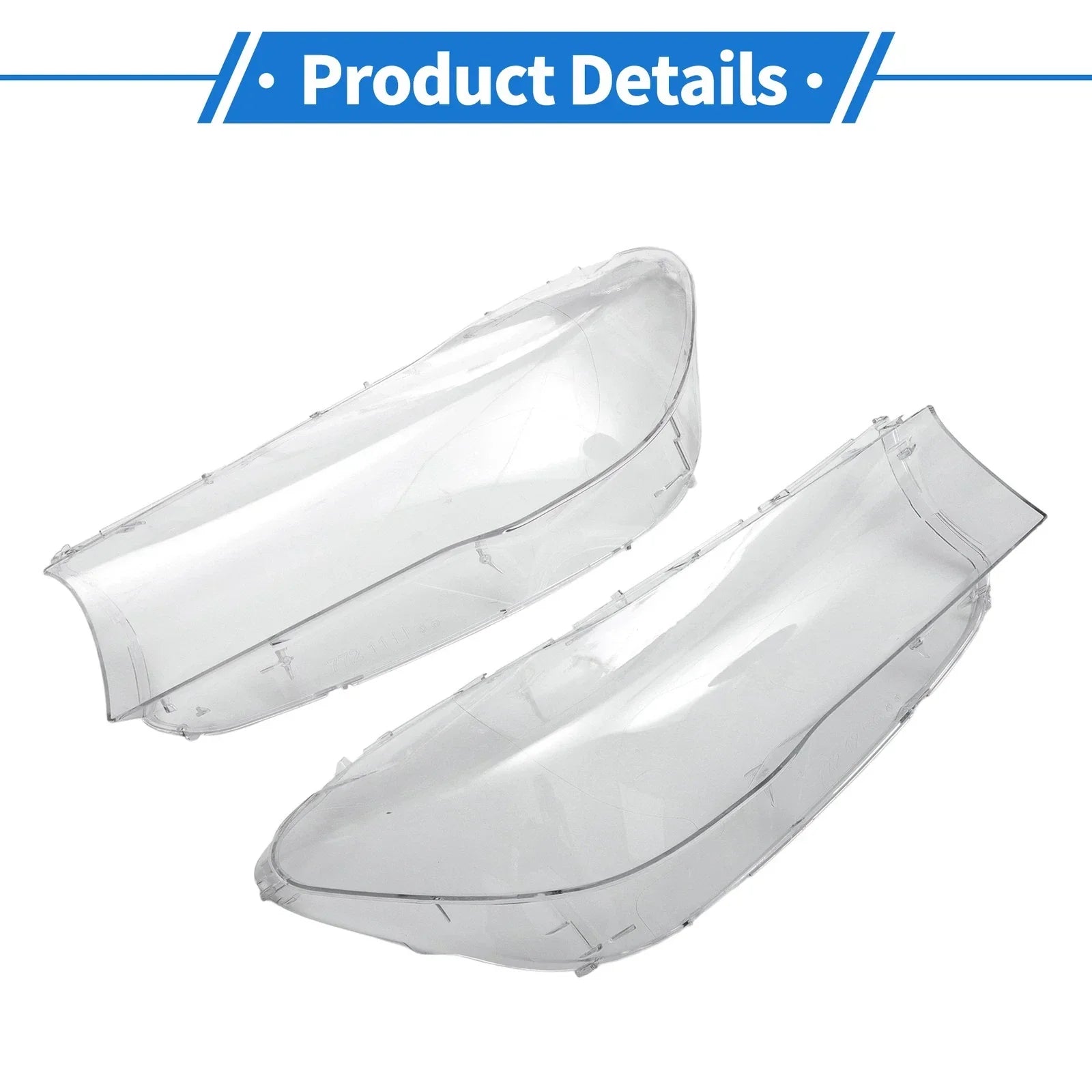 1 x Pair Front Left Right Headlight Lens Cover for BMW 740i