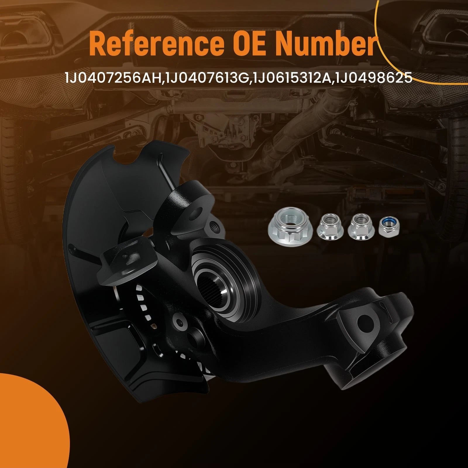 Front Steering Knuckle for Volkswagen Beetle (1999–2001) 1J0407256AH 288mm