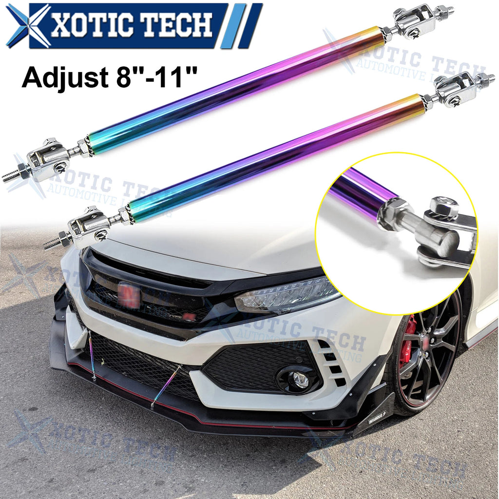 NEO Aluminum Adjust Bumper Lip Splitter Diffuser Strut Rod Tie Support Bar for 2x (YYYY–YYYY)