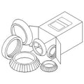 Bearing WBKCA1 for Case 200 300 430 470 500B 530 570 600B (Fits)