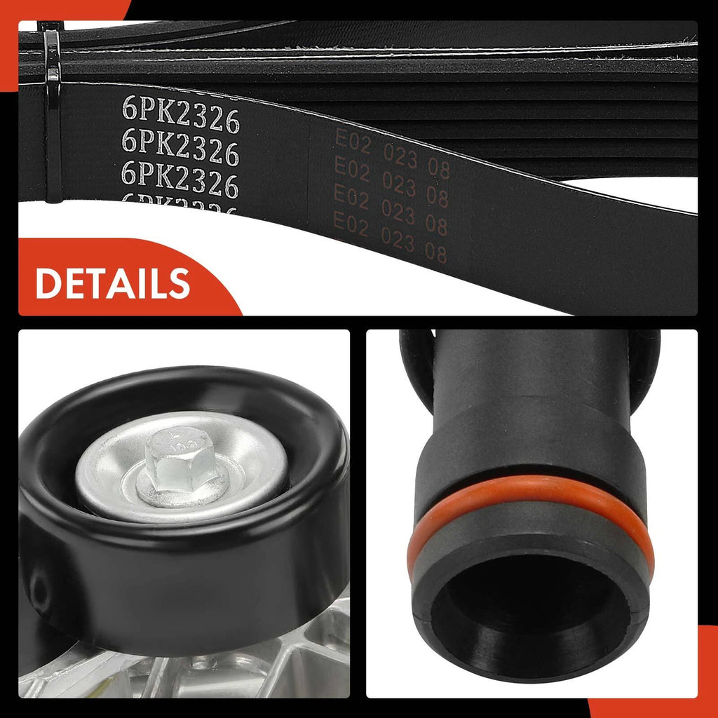 2X Serpentine Belt Drive Component Kit for Buick Lucerne (2006-2008)