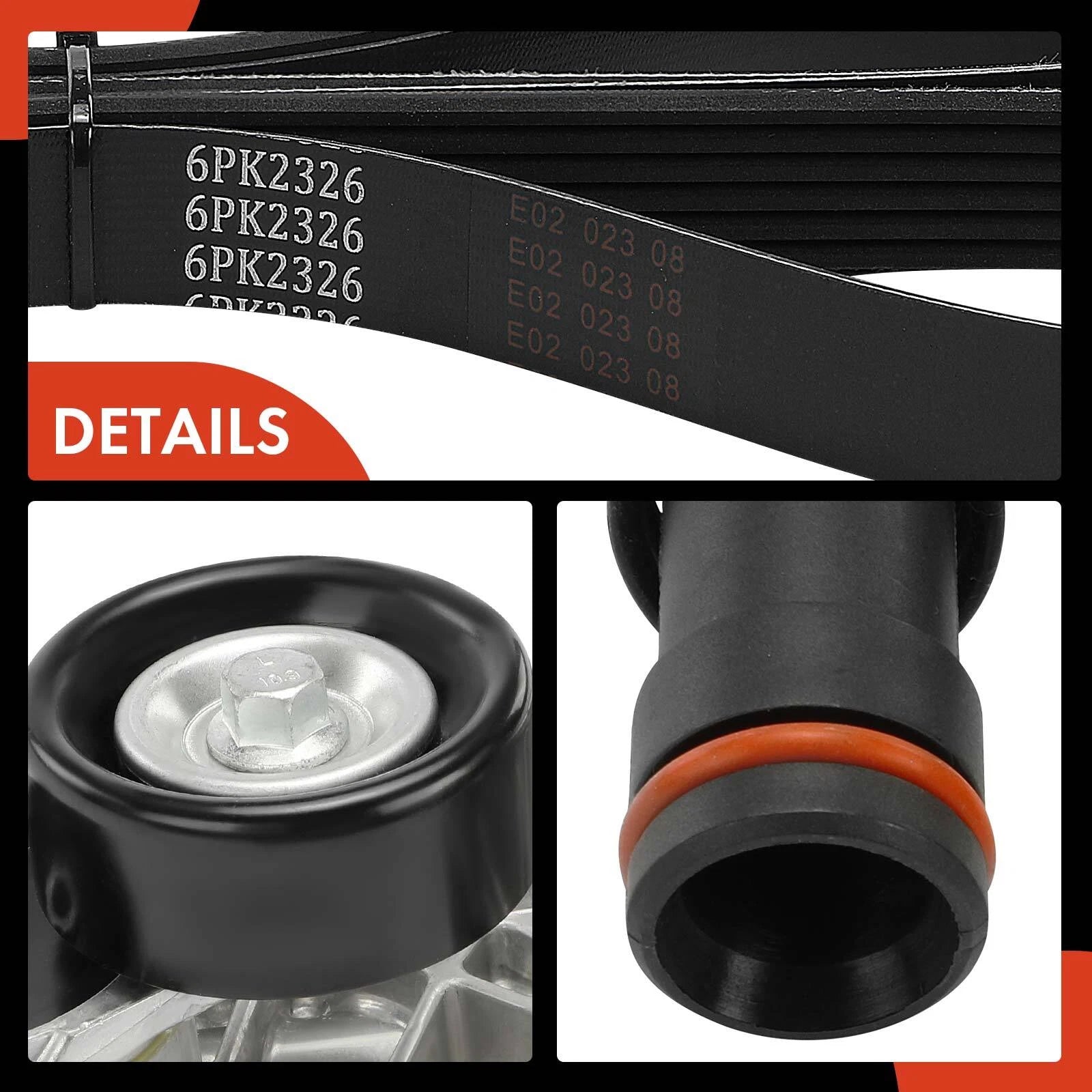 2X Serpentine Belt Drive Component Kit for Buick Lucerne (2006-2008)