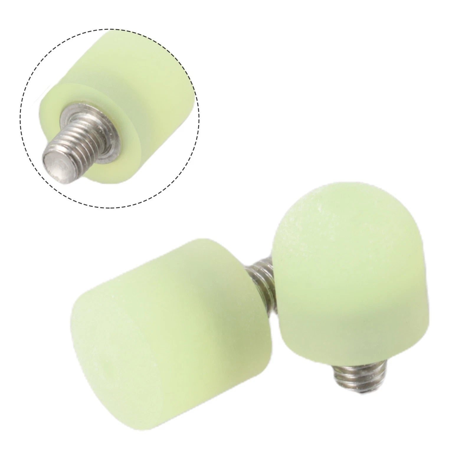 Set of 2 Green Plastic Dent Repair Tips for Paintless Dent Repair Tools