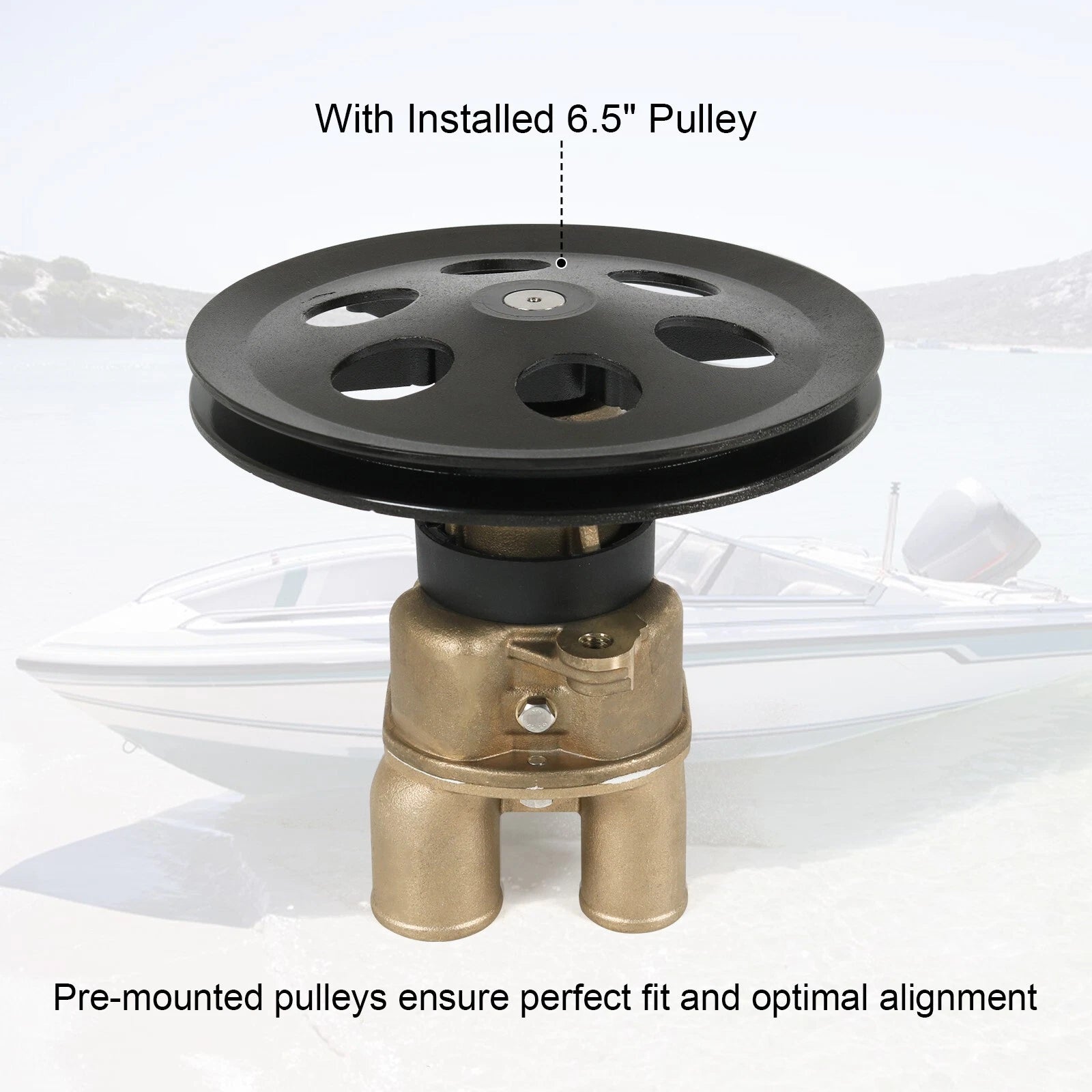 Water Sea Pump for OMC Volvo Penta (6.5" Pulley)