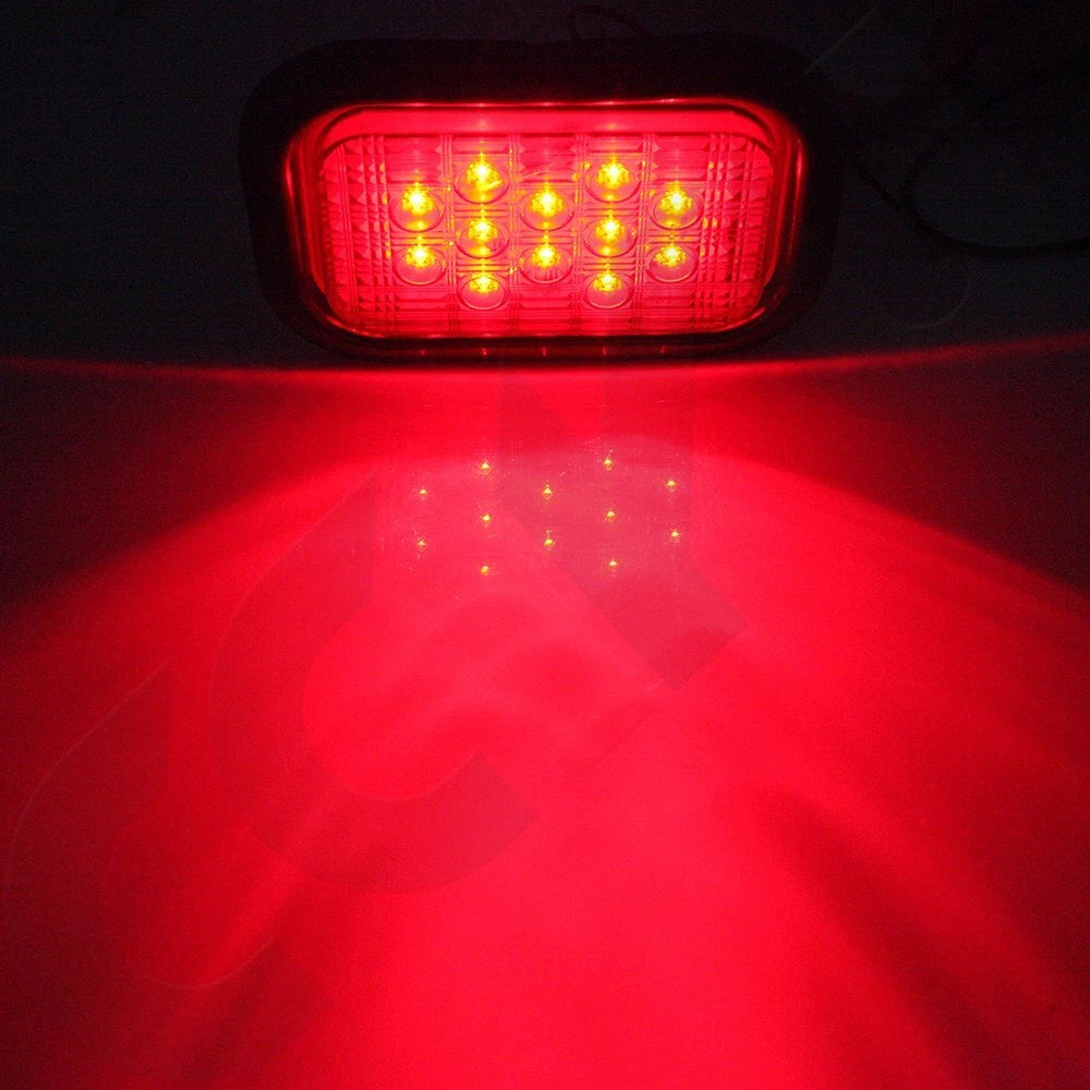 2X 5''x3'' Red Rectangle LED Stop/Turn/Tail Light Kits for Trucks