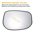 Heated Right Side White Mirror Glass for Honda Jazz (2008–2015)